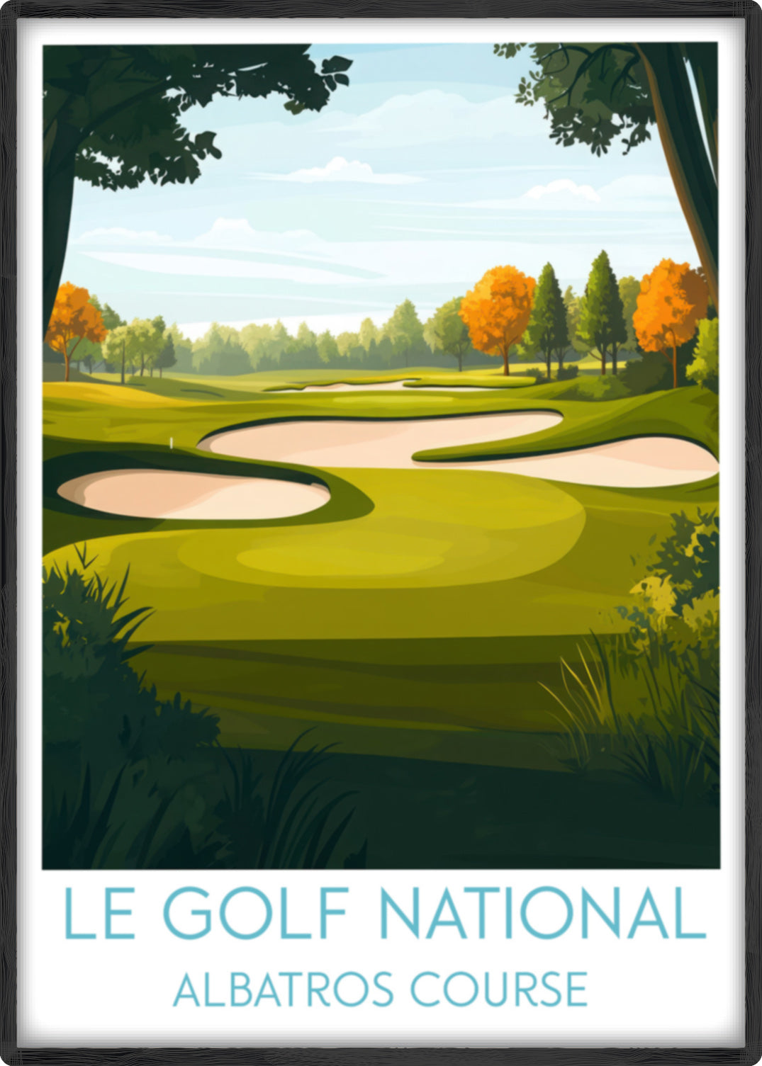 Le Golf National travel poster main Albatros course