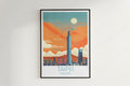 Taipei travel poster on the wall Taiwan