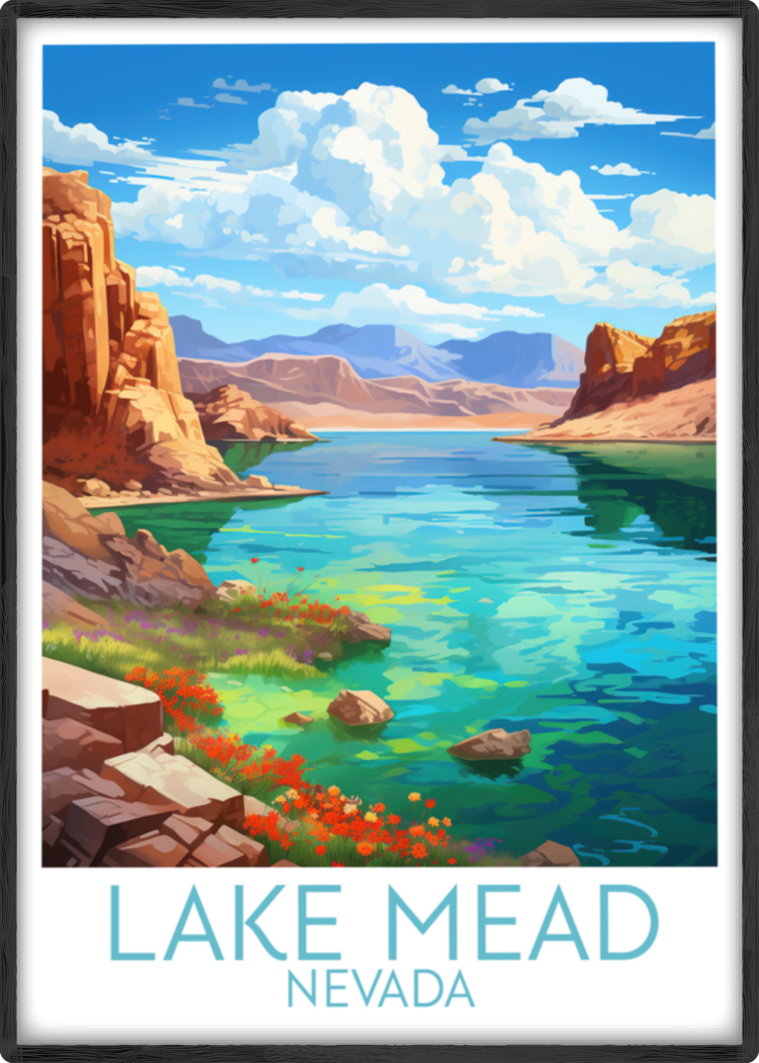 lake mead travel poster main nevada