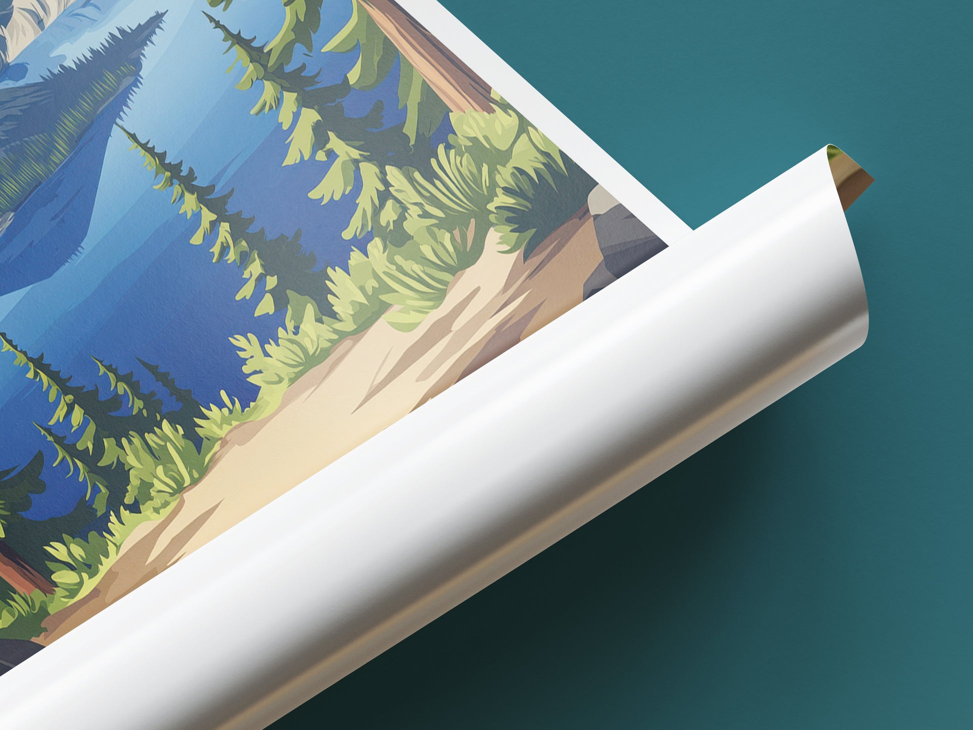 Crater Lake travel poster tube National Park