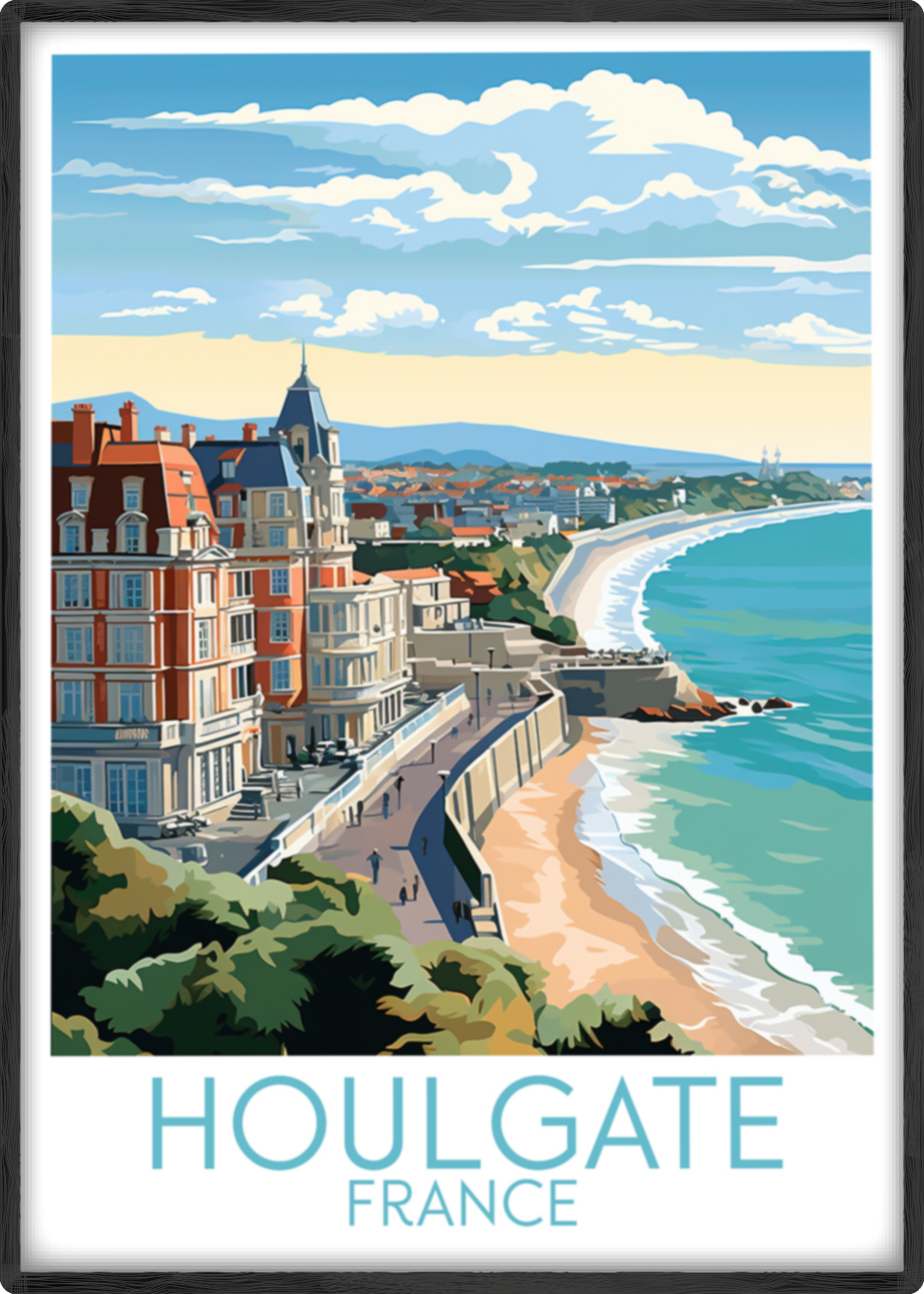 houlgate travel poster main france