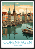 copenhagen travel poster main denmark