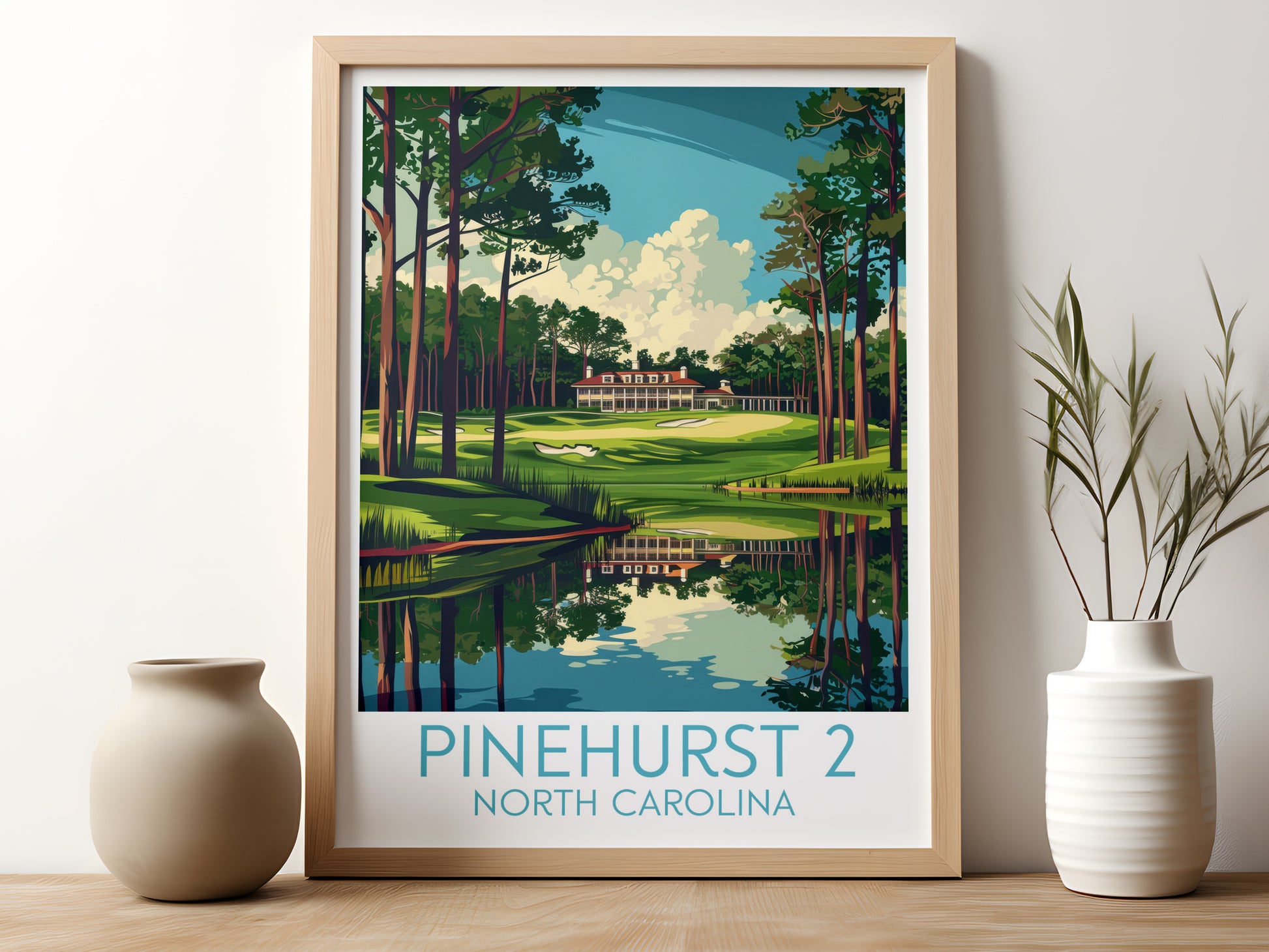 Pinehurst 2 travel poster for kitchen North Carolina