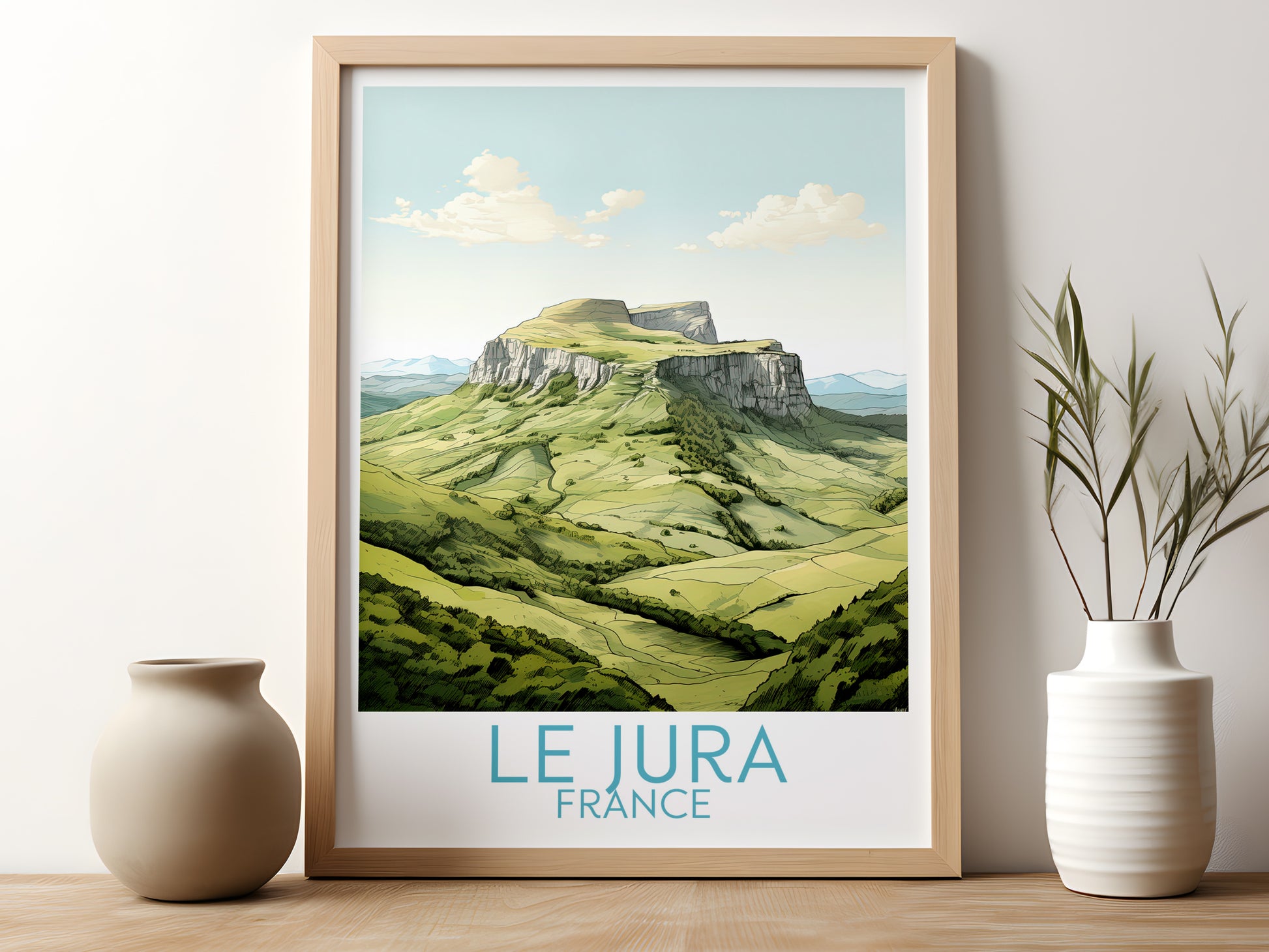 Le Jura travel poster for kitchen France