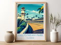 Gulfstream Park travel poster for kitchen Florida