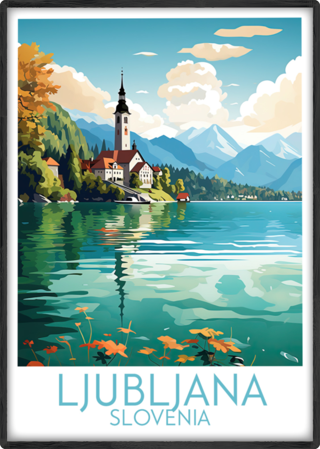 ljubljana travel poster main slovenia