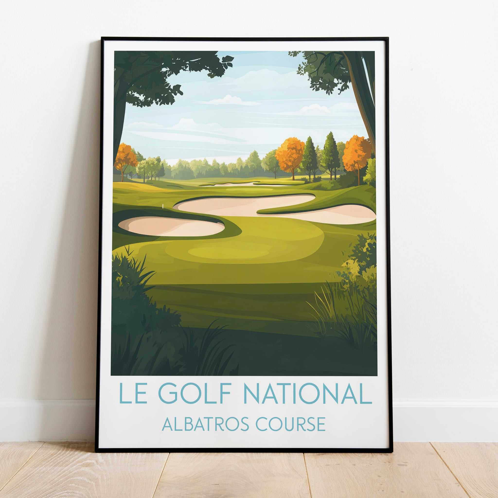 Le Golf National travel poster on the ground Albatros course