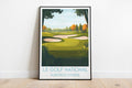 Le Golf National travel poster on the ground Albatros course