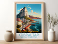 Gibraltar travel poster for kitchen British Territory