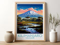 Kilimanjaro travel poster for kitchen Tanzania