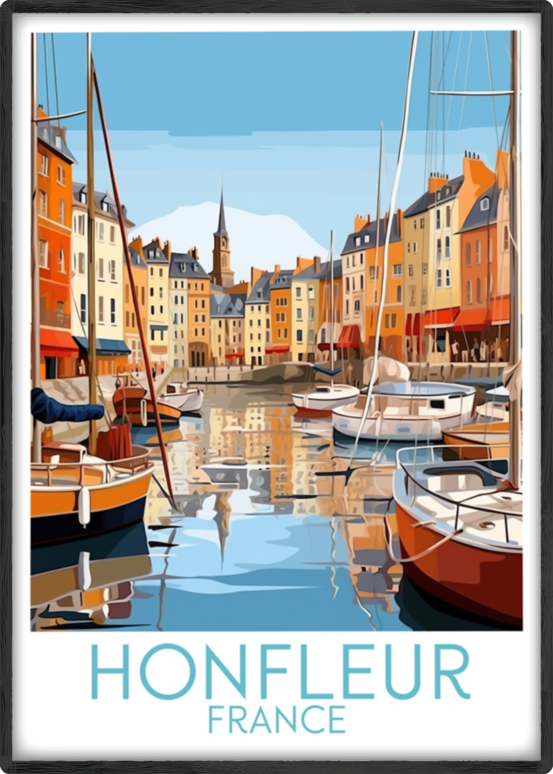 honfleur travel poster main france