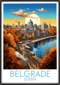 belgrade travel poster main serbia