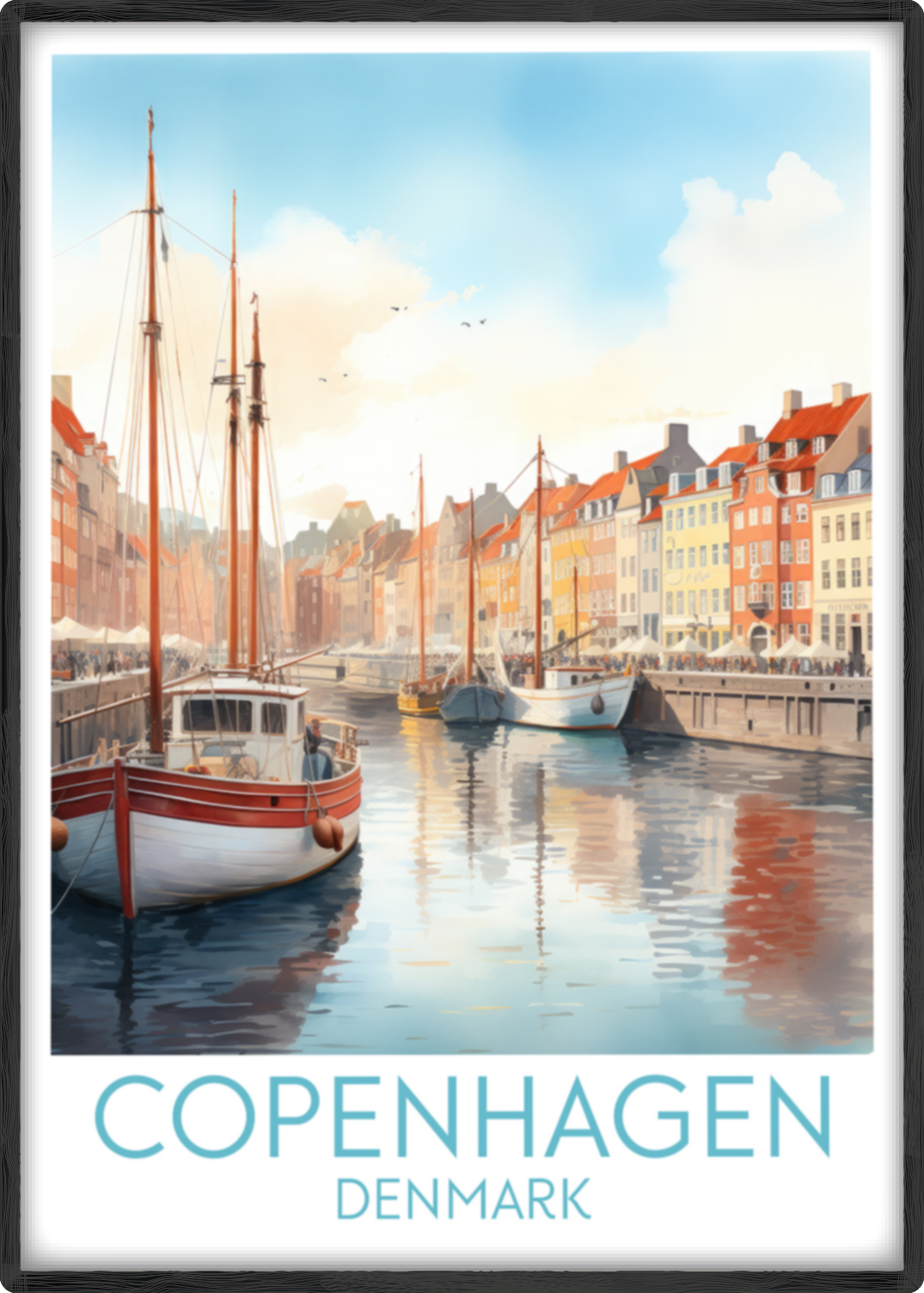 copenhagen travel poster main denmark