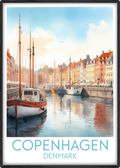 copenhagen travel poster main denmark