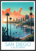 san diego travel poster main california