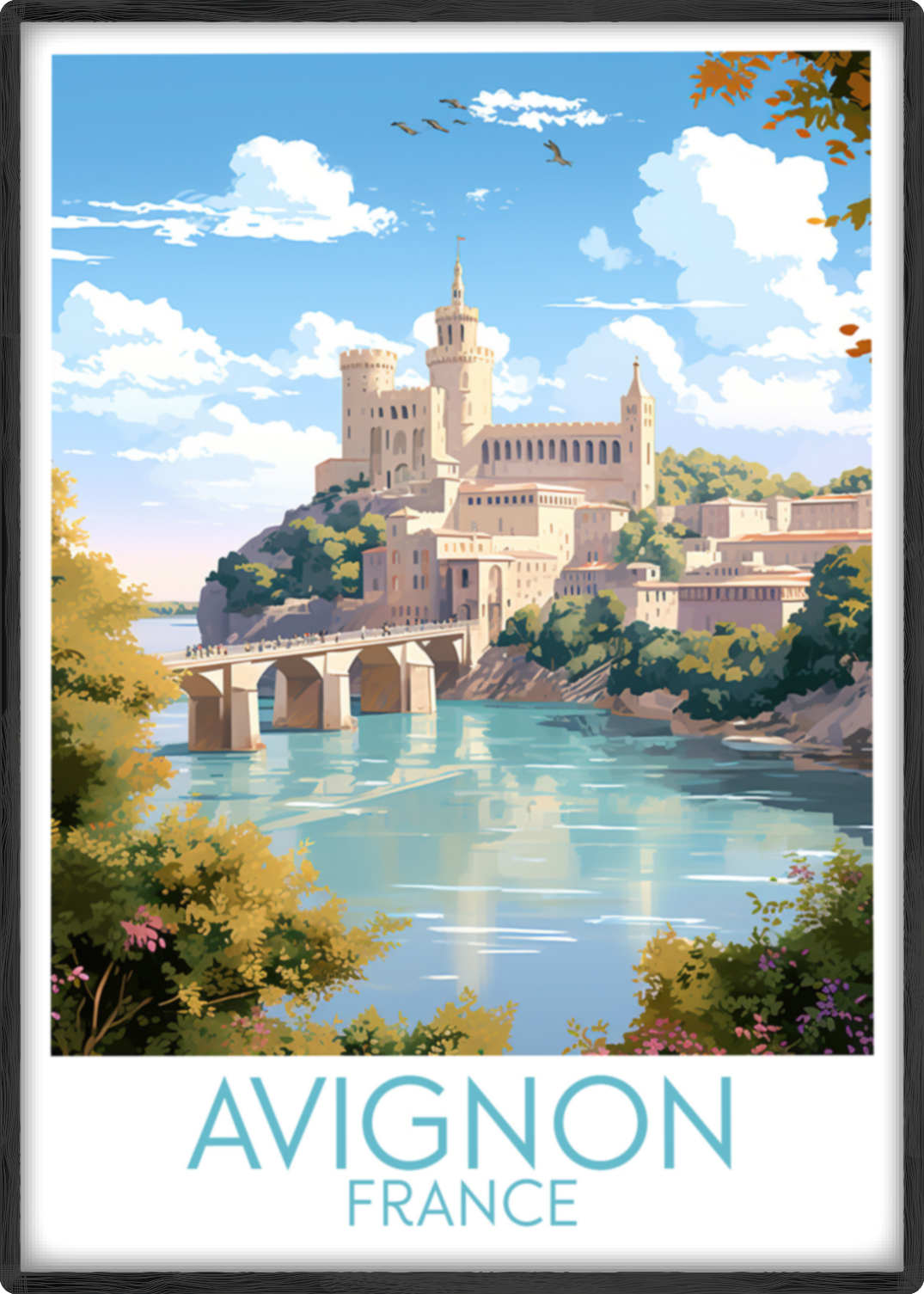 avignon travel poster main france