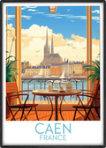 caen travel poster main france