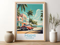 Miami travel poster for kitchen Florida