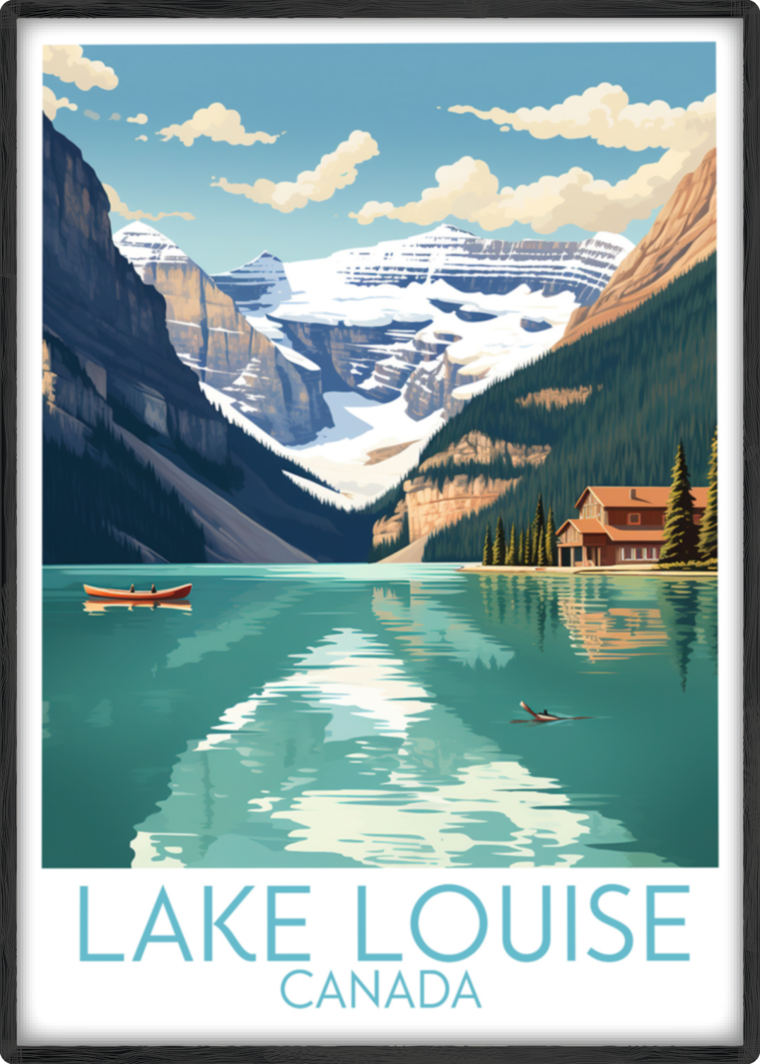 lake louise travel poster main canada