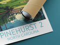 Pinehurst 2 travel poster rolled North Carolina