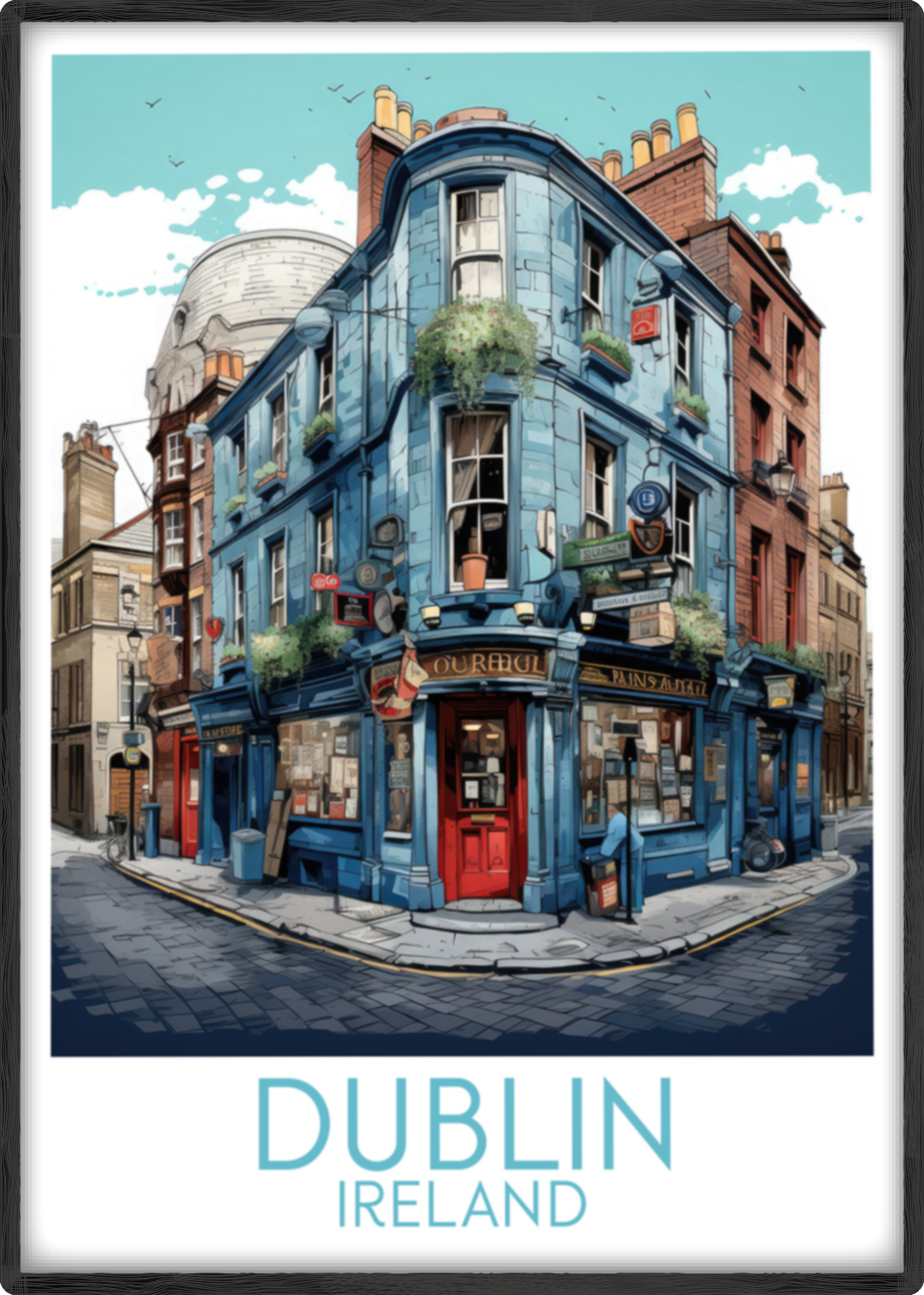 dublin travel poster main ireland