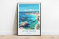 Ayia Napa travel poster on the ground Cyprus