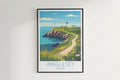 Anglesey travel poster on the wall Wales