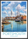 portsmouth travel poster main england