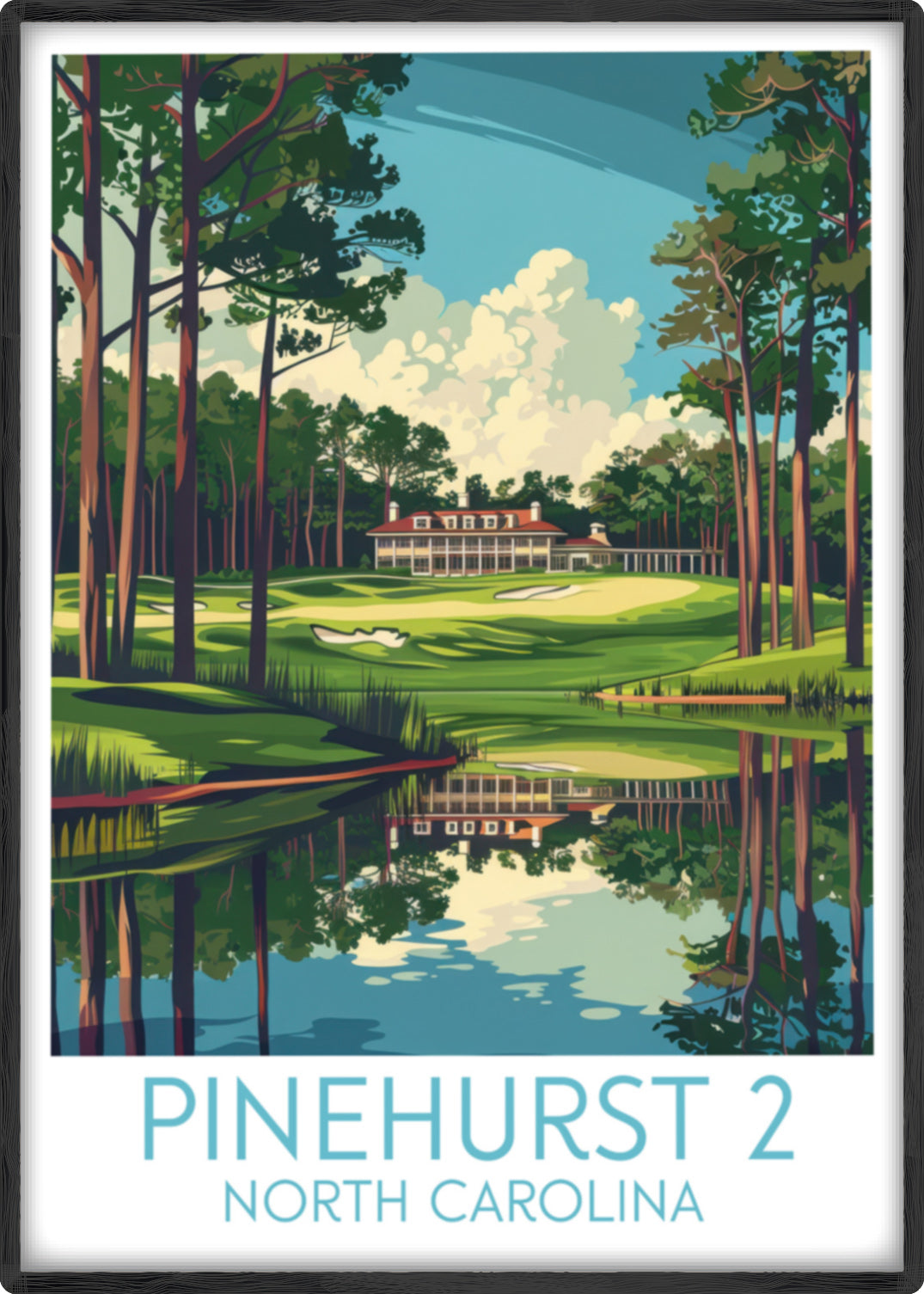 Pinehurst 2 travel poster main North Carolina