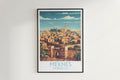 Meknes travel poster on the wall morocco