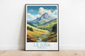 Le Jura travel poster on the ground France