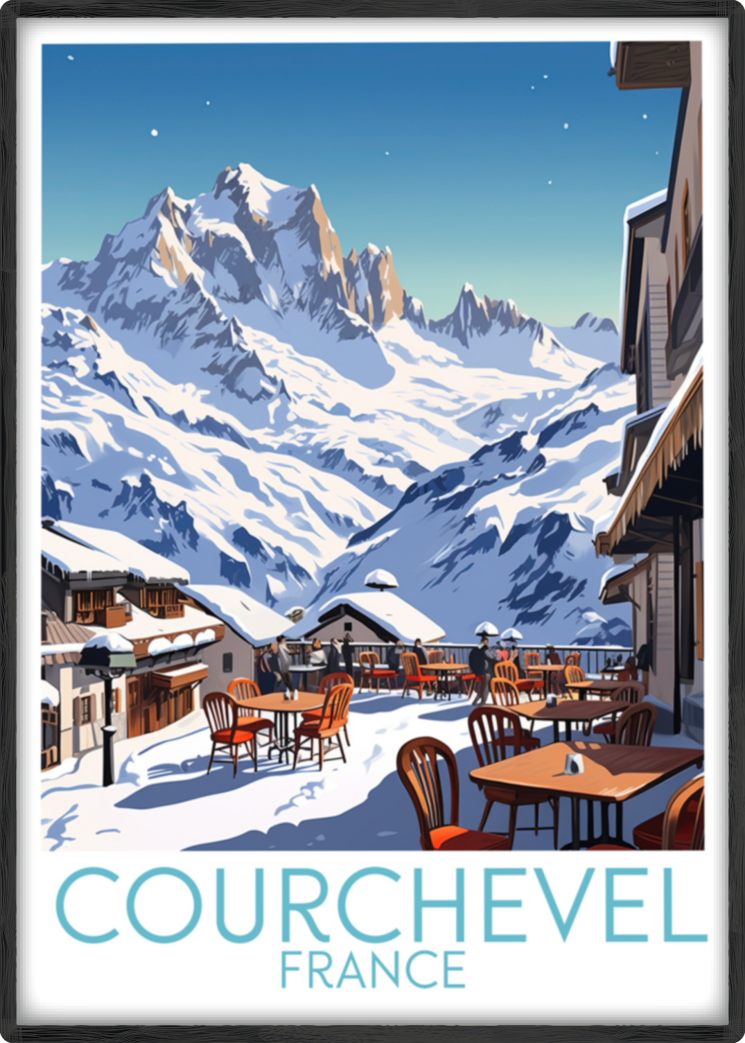 courchevel travel poster main france