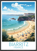 biarritz travel poster main france