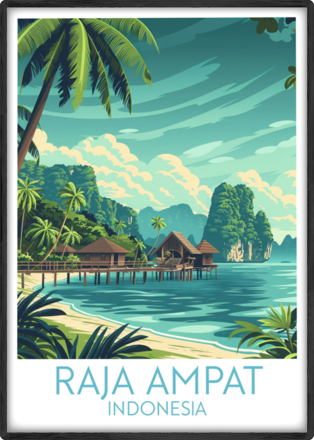 Raja Ampat travel poster main Indonesia