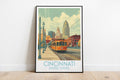 Cincinnati travel poster on the ground United States