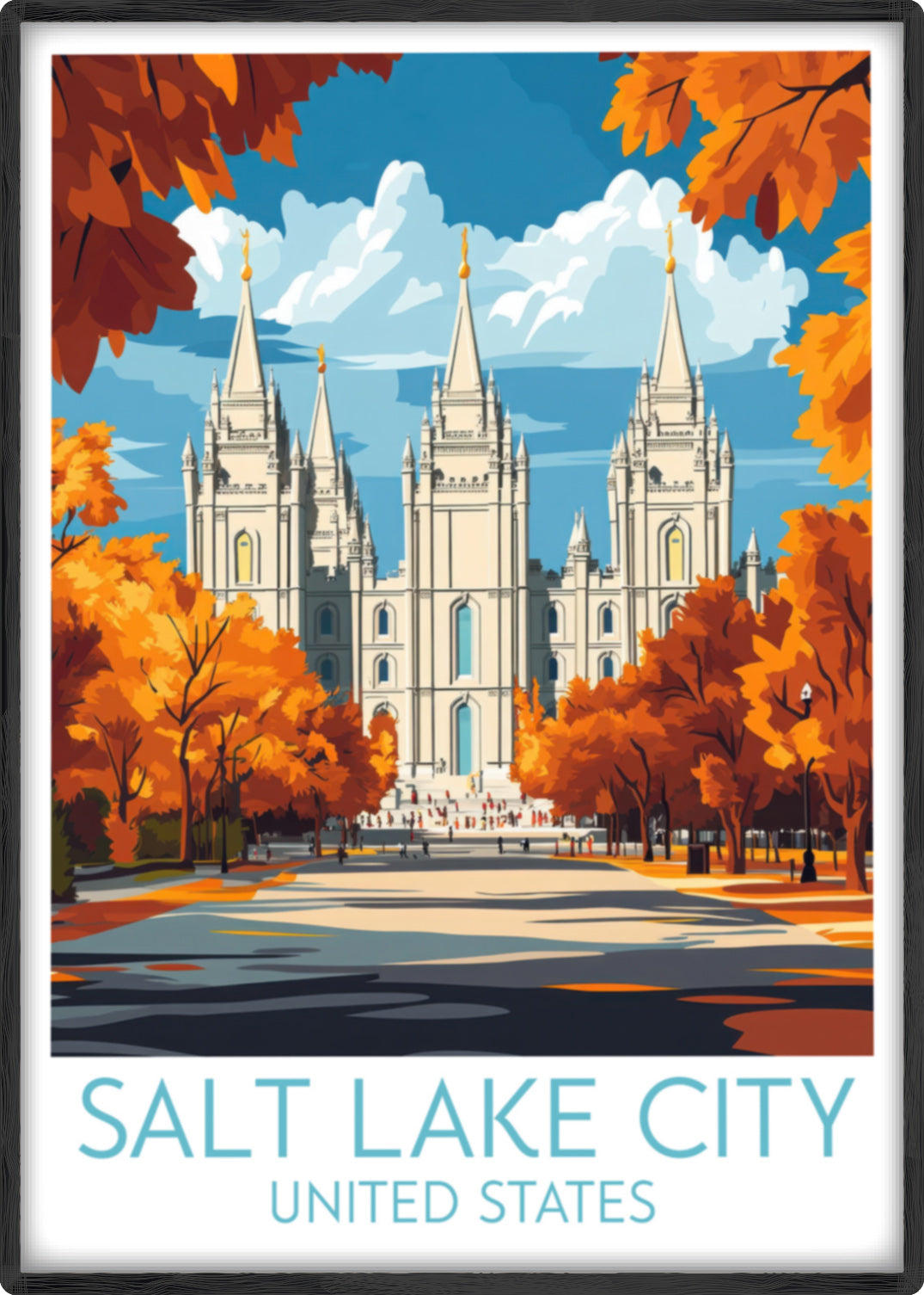 Salt Lake City travel poster main United States