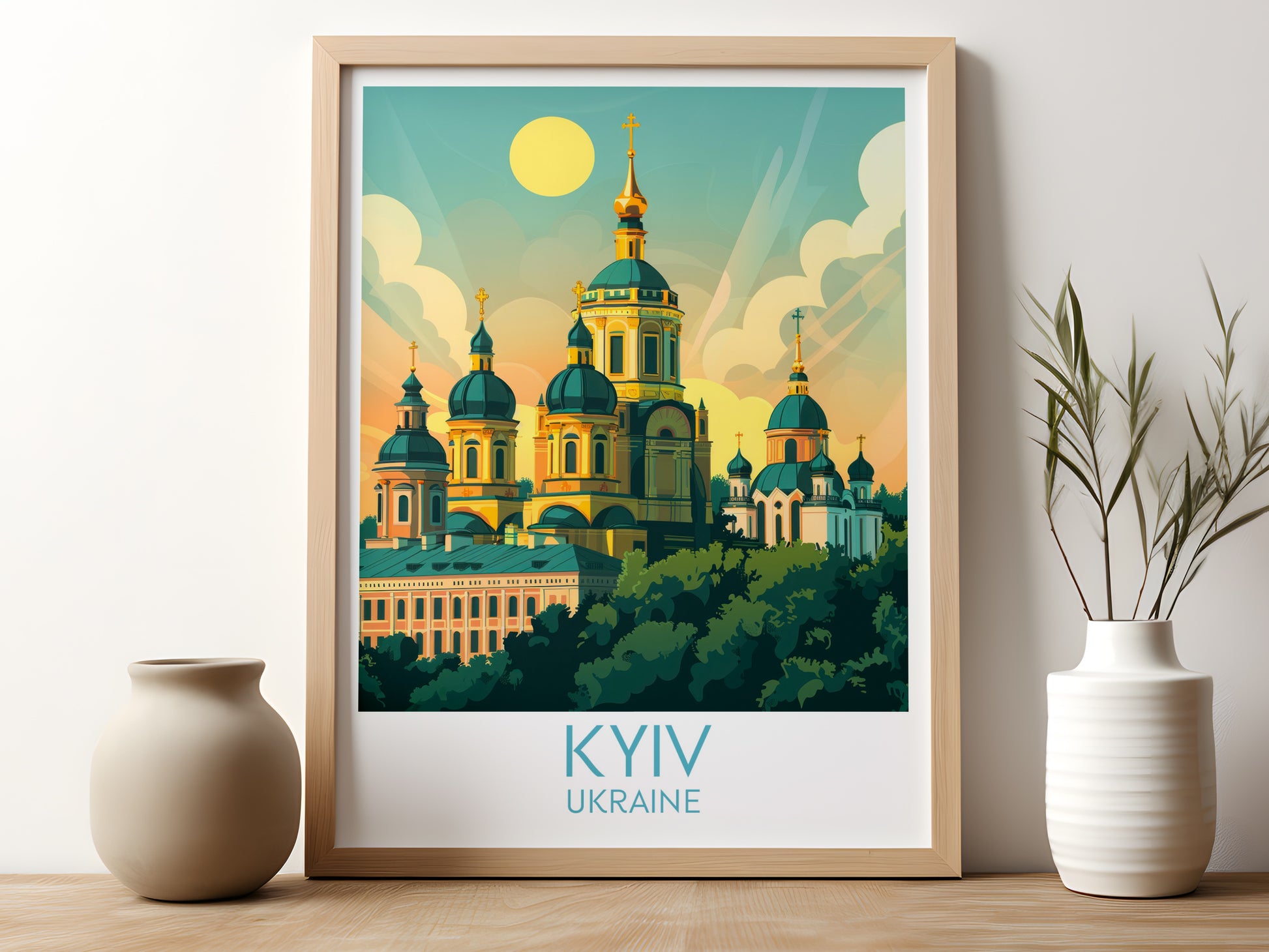 Kyiv travel poster for kitchen Ukraine