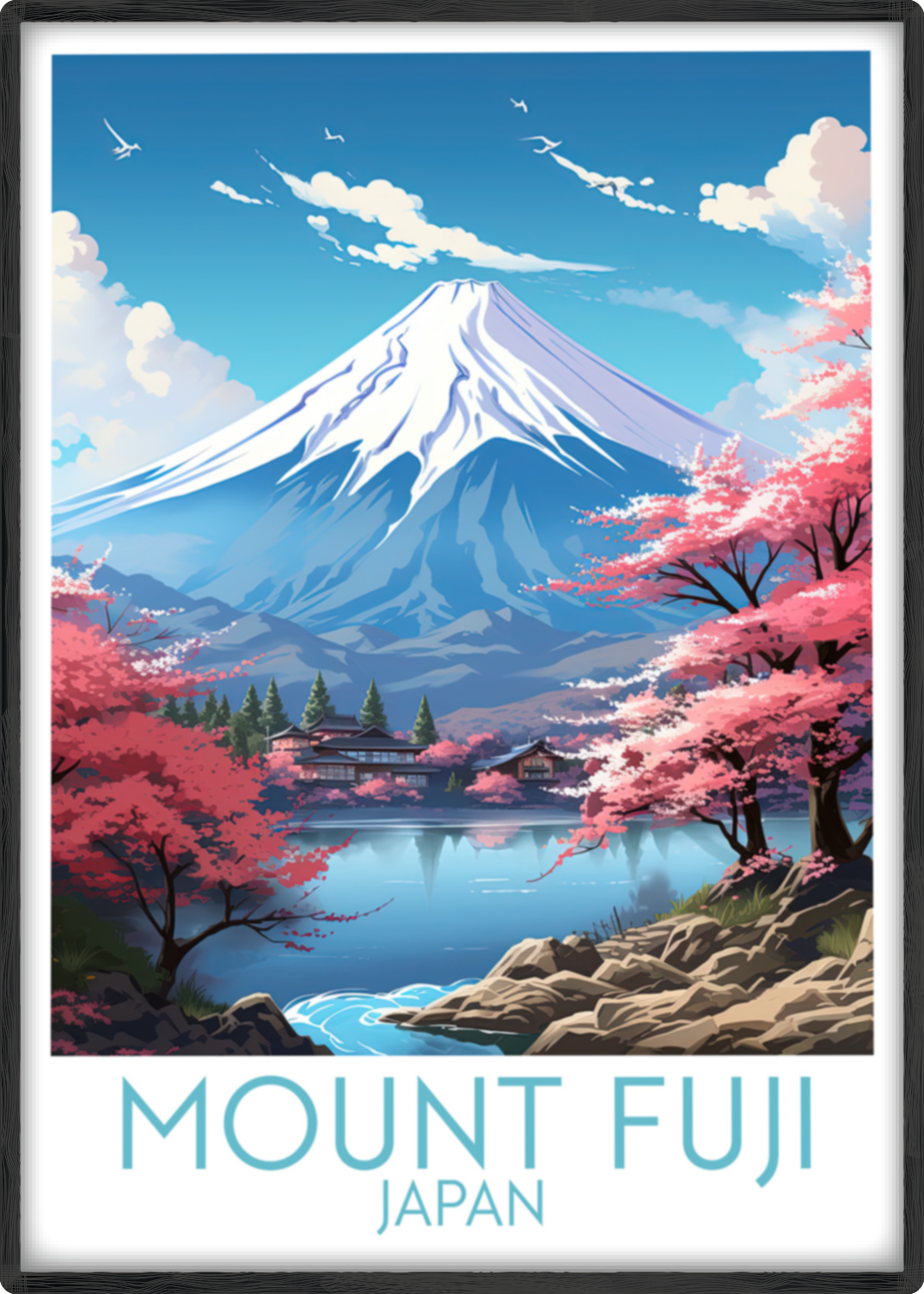 mount fuji travel poster main japan