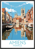 amiens travel poster main france