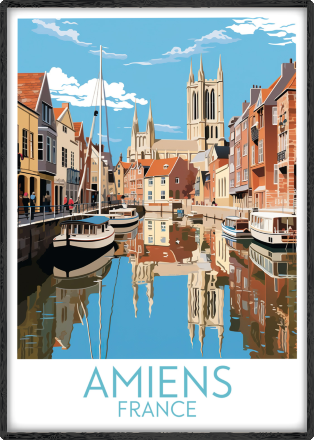 amiens travel poster main france