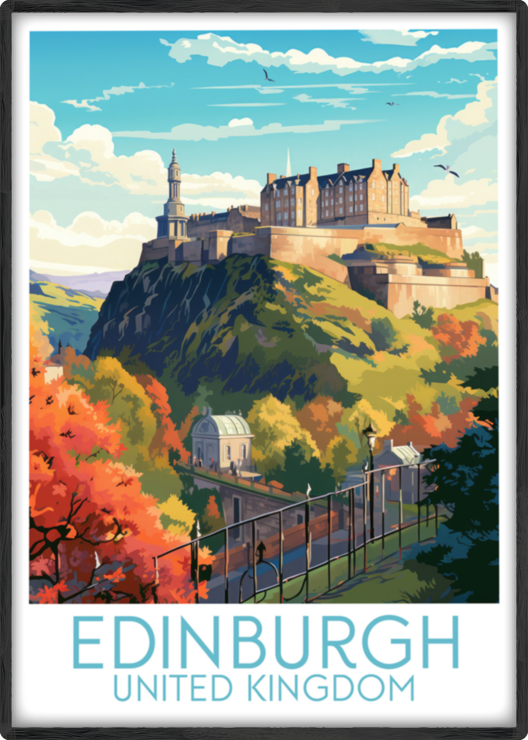 edinburgh travel poster main united kingdom