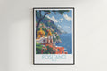 Positano travel poster on the wall Italy