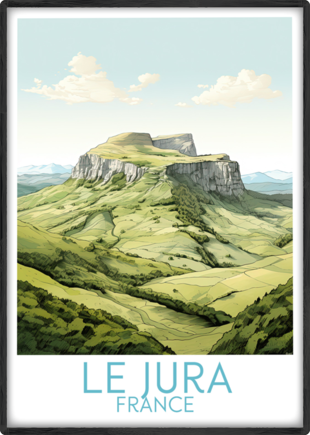 Le Jura travel poster main France