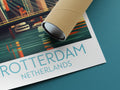 Rotterdam travel poster rolled Netherlands