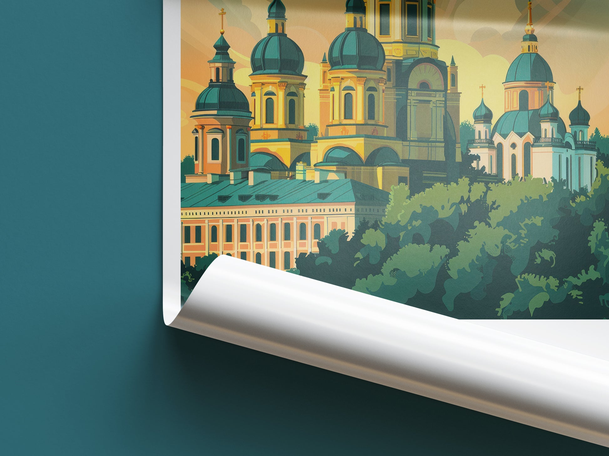 Kyiv travel poster roll up Ukraine