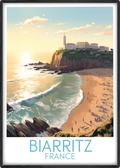 biarritz travel poster main france