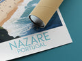 Nazare travel poster rolled Portugal