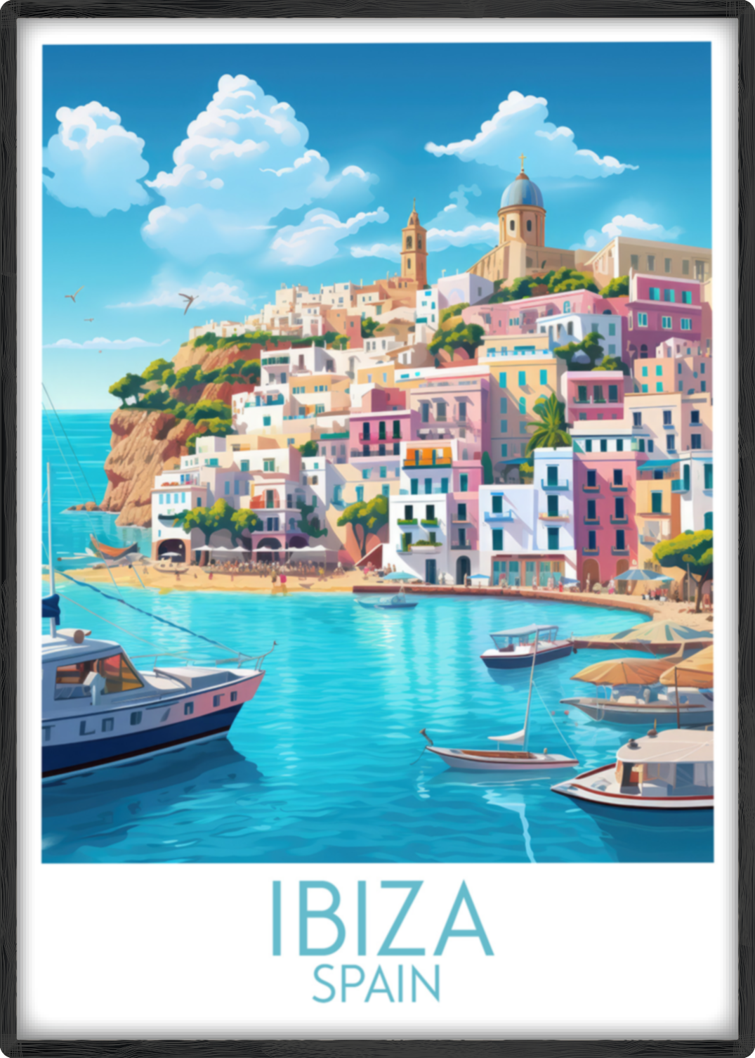 ibiza travel poster main spain