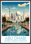 abu dhabi travel poster main united arab emirates