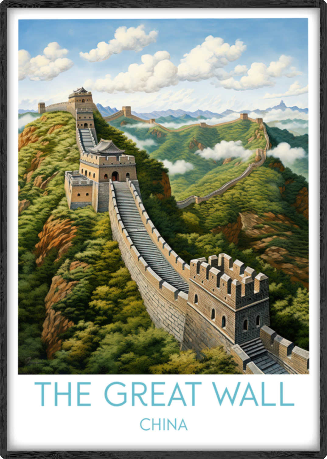 the great wall travel poster main ll china